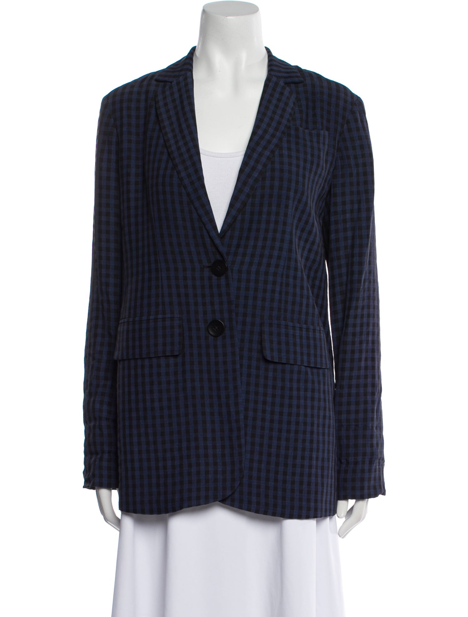 Tibi Plaid Print Blazer