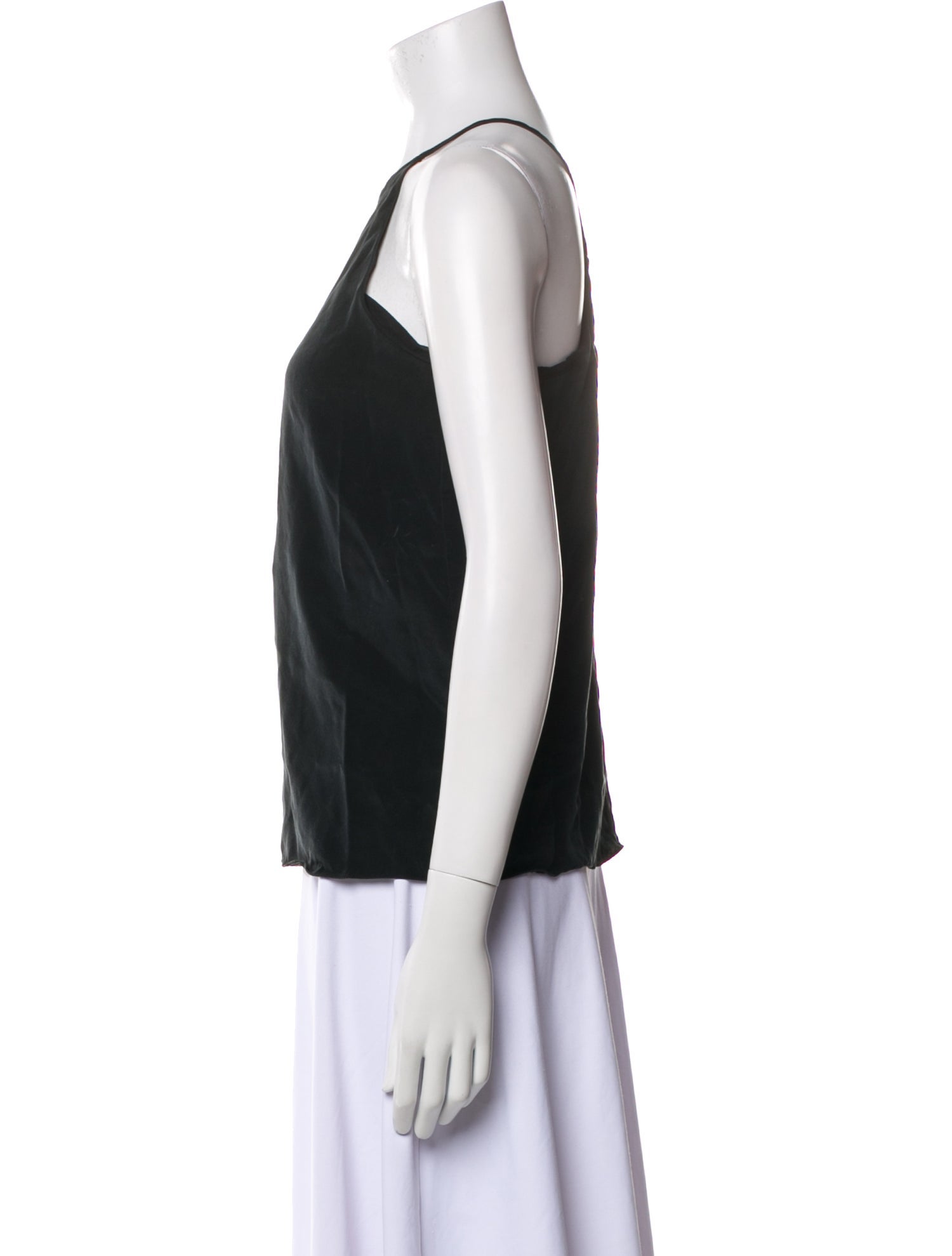 Tibi Silk Crew Neck Top