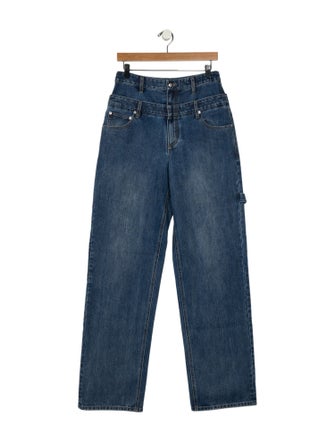 Tibi High-Rise Wide Leg Jeans