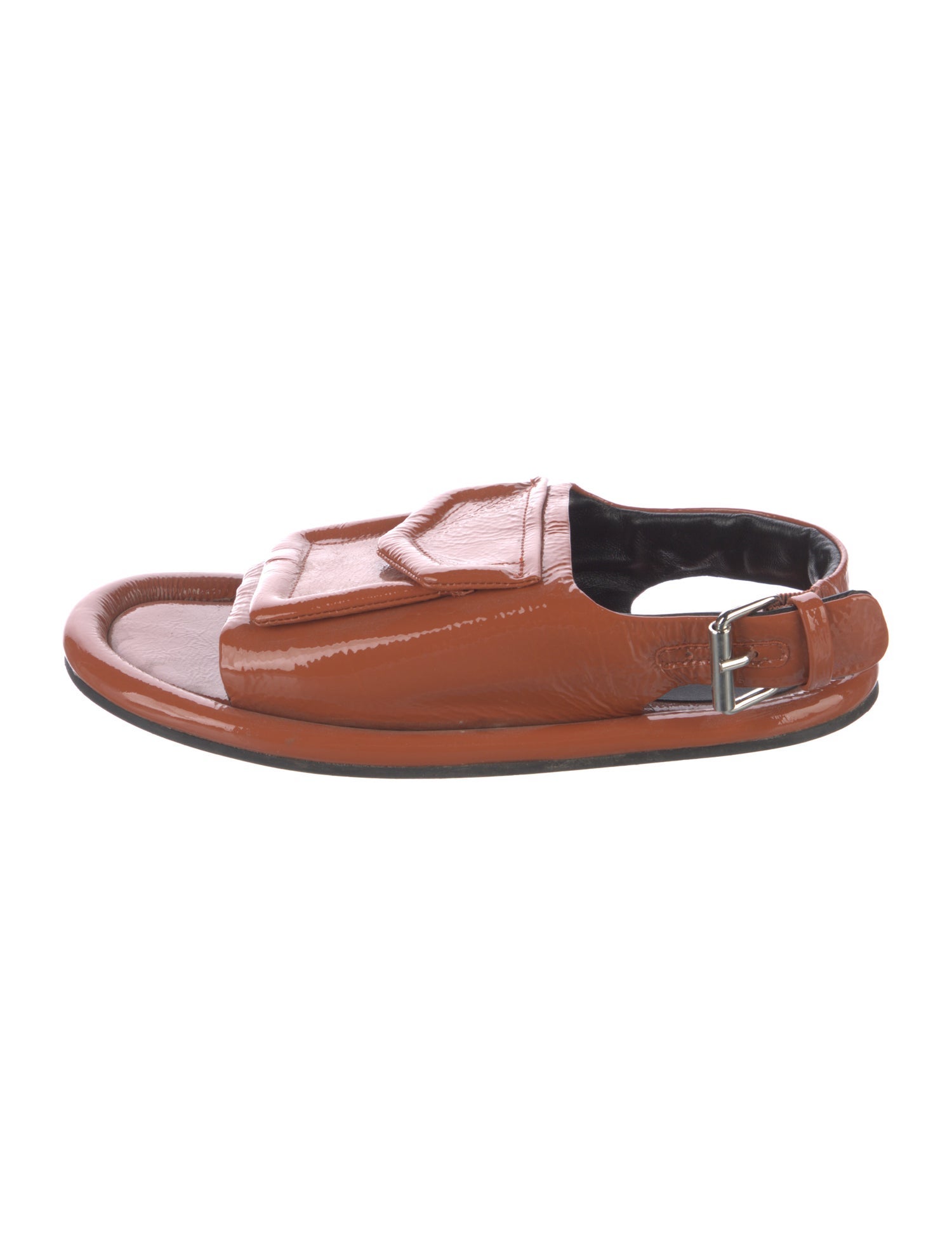 Tibi Patent Leather Slingback Sandals