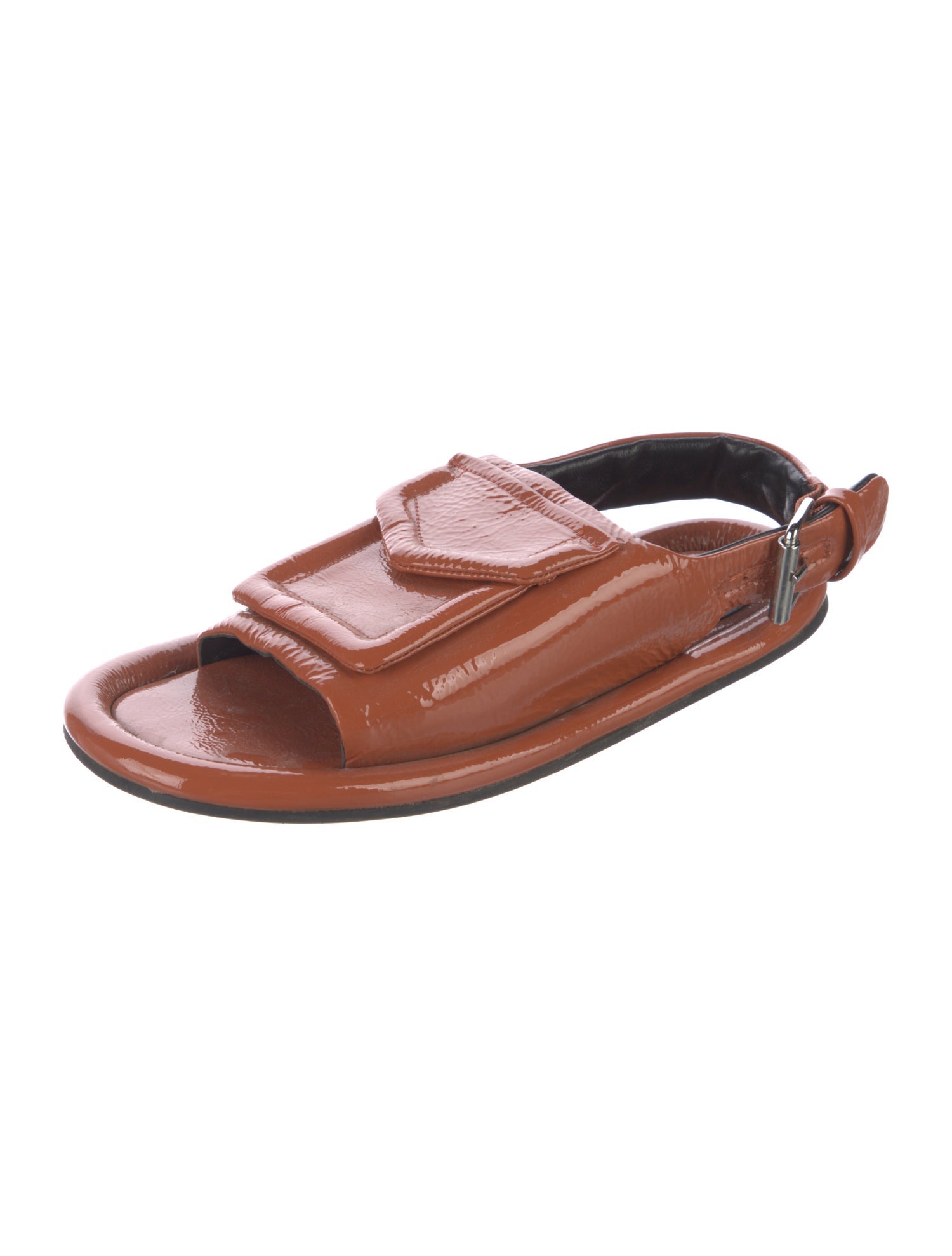 Tibi Patent Leather Slingback Sandals