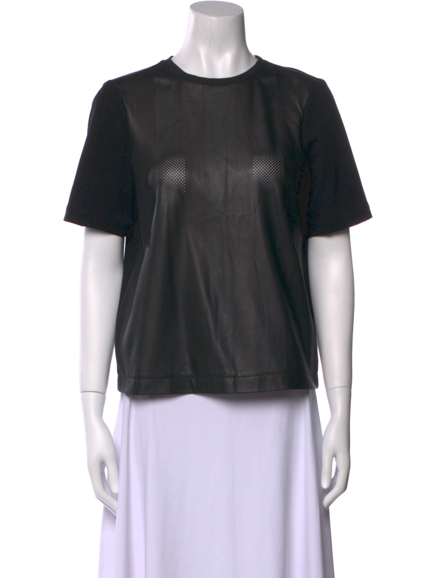 Tibi Crew Neck Short Sleeve T-Shirt