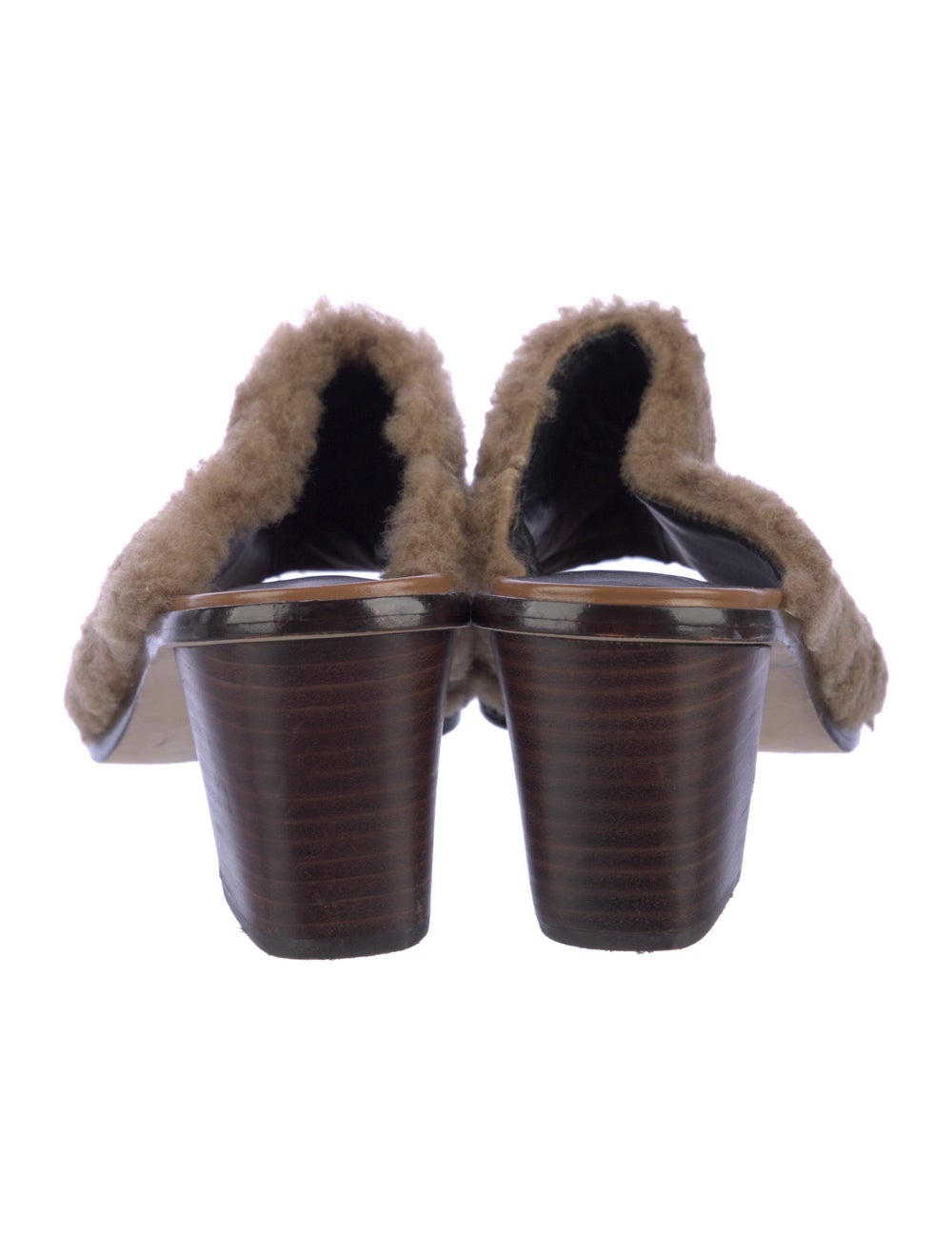 Tibi Shearling Slides Brown - image 4