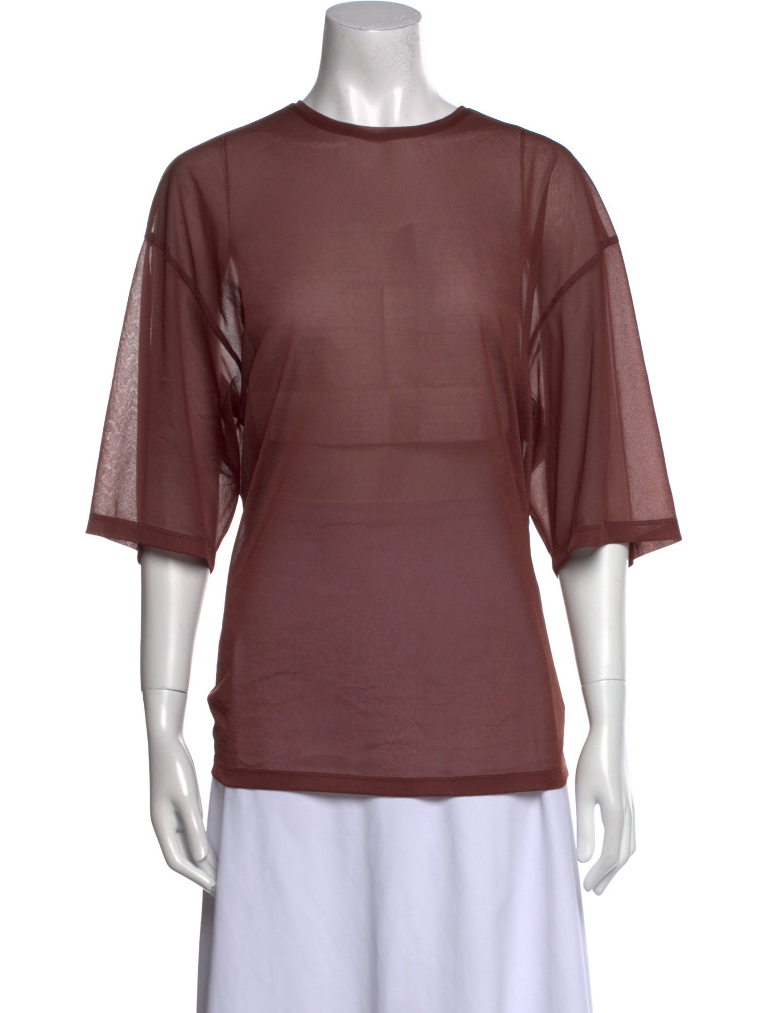 Tibi Crew Neck Short Sleeve T-Shirt