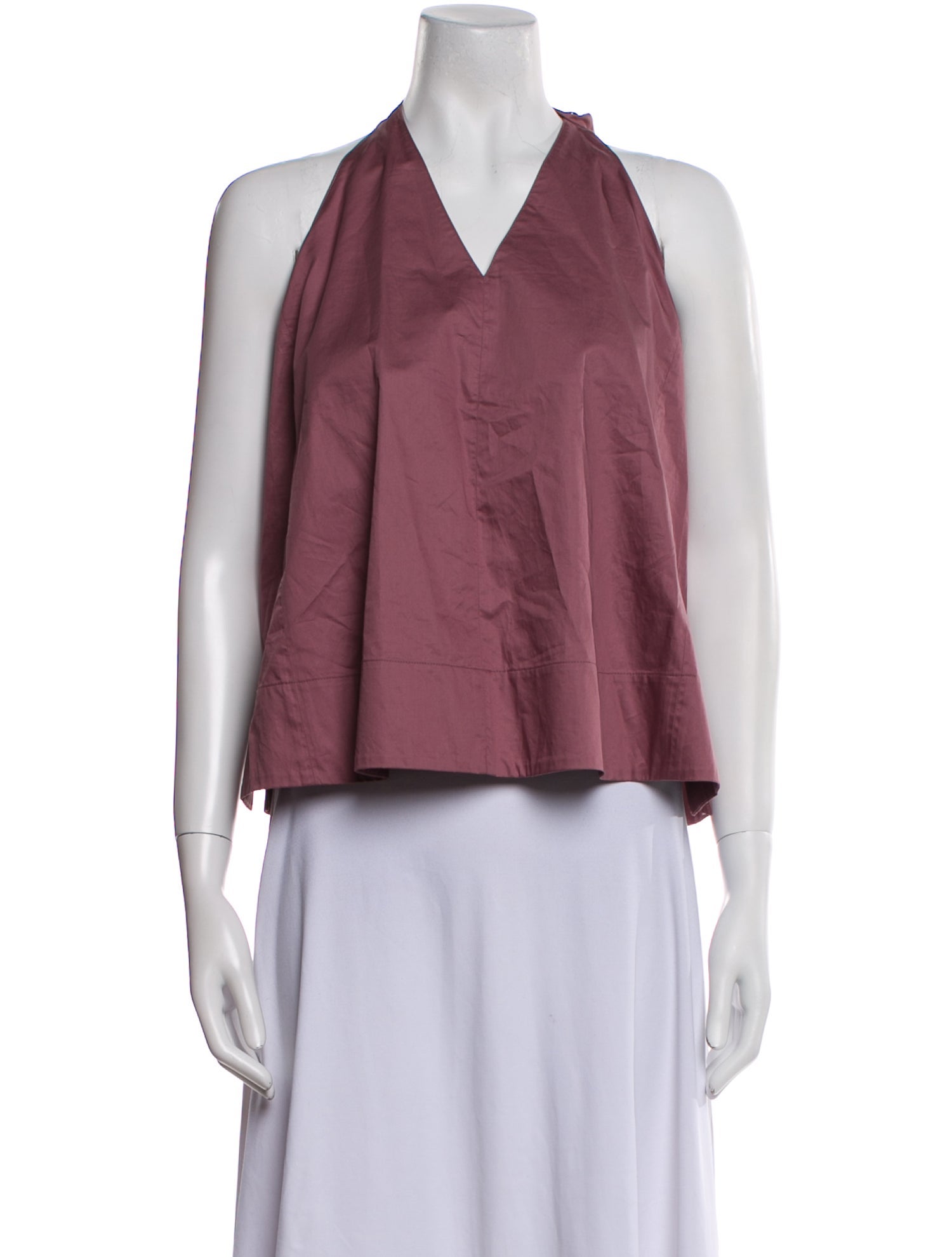 Tibi Halterneck Sleeveless Crop Top