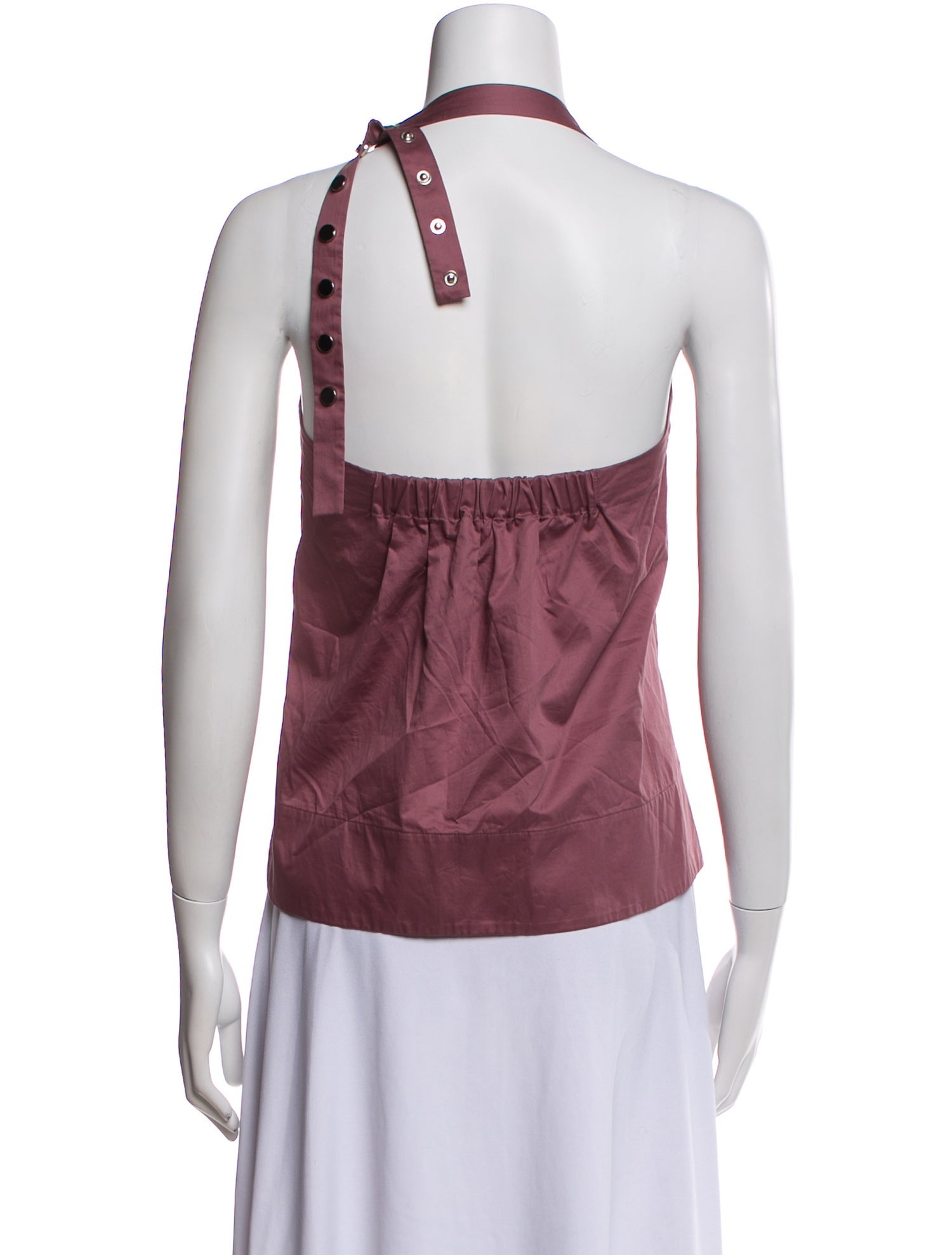 Tibi Halterneck Sleeveless Crop Top