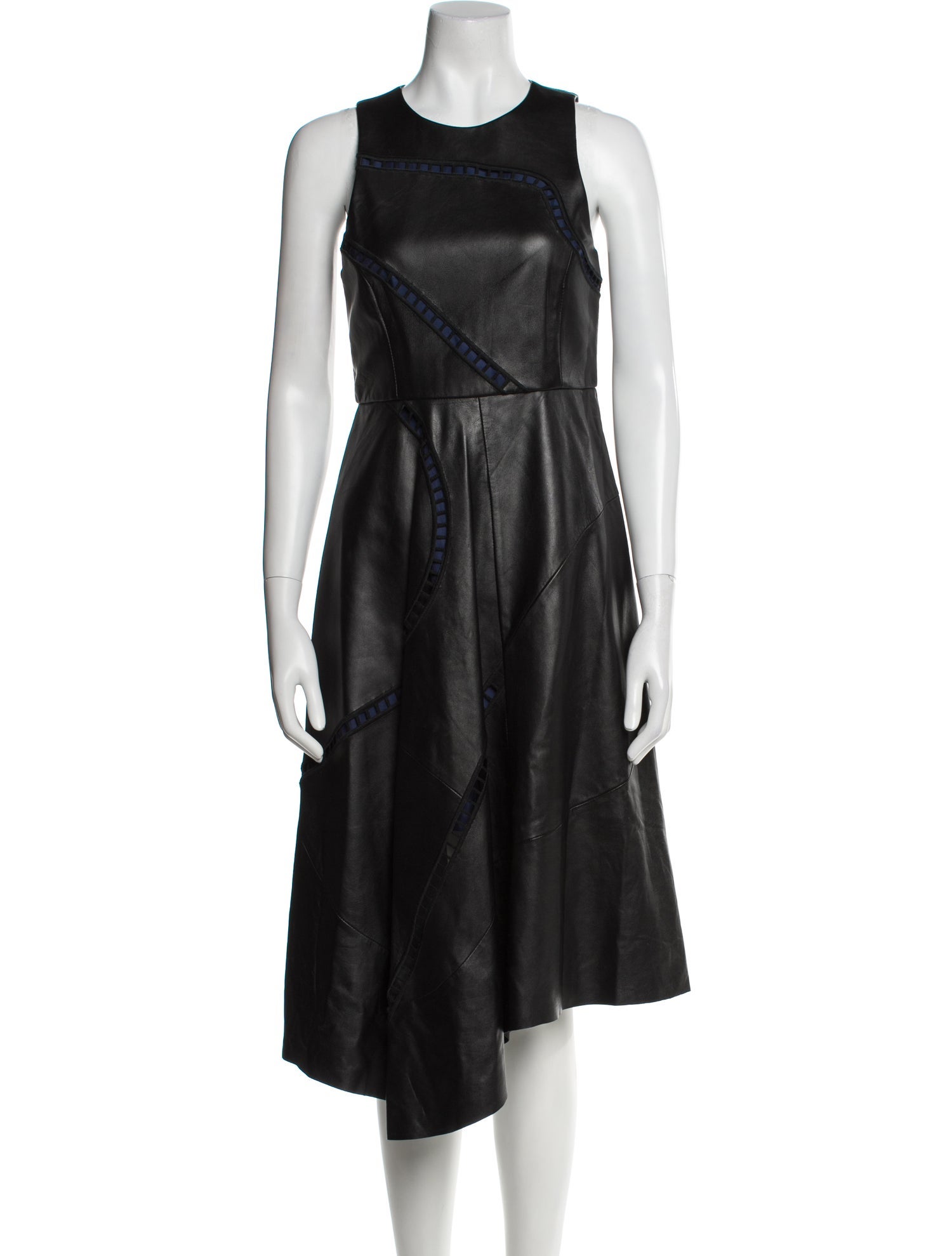 Tibi Leather Midi Length Dress