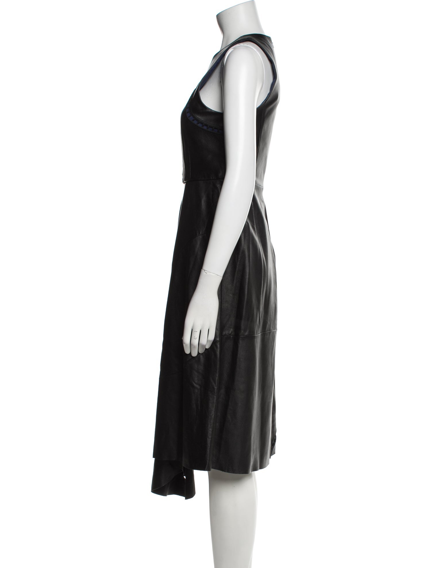 Tibi Leather Midi Length Dress