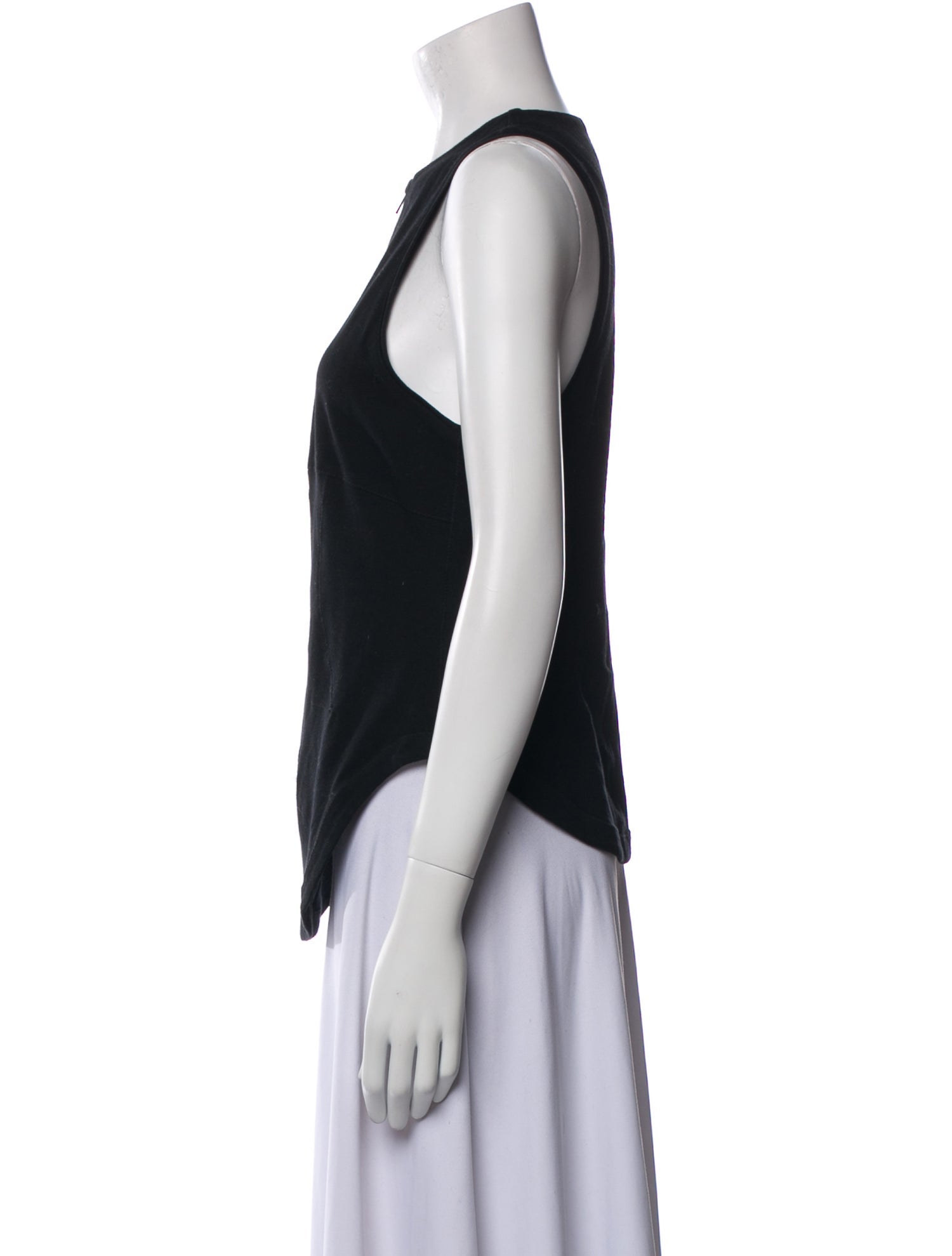 Tibi Crew Neck Sleeveless Top