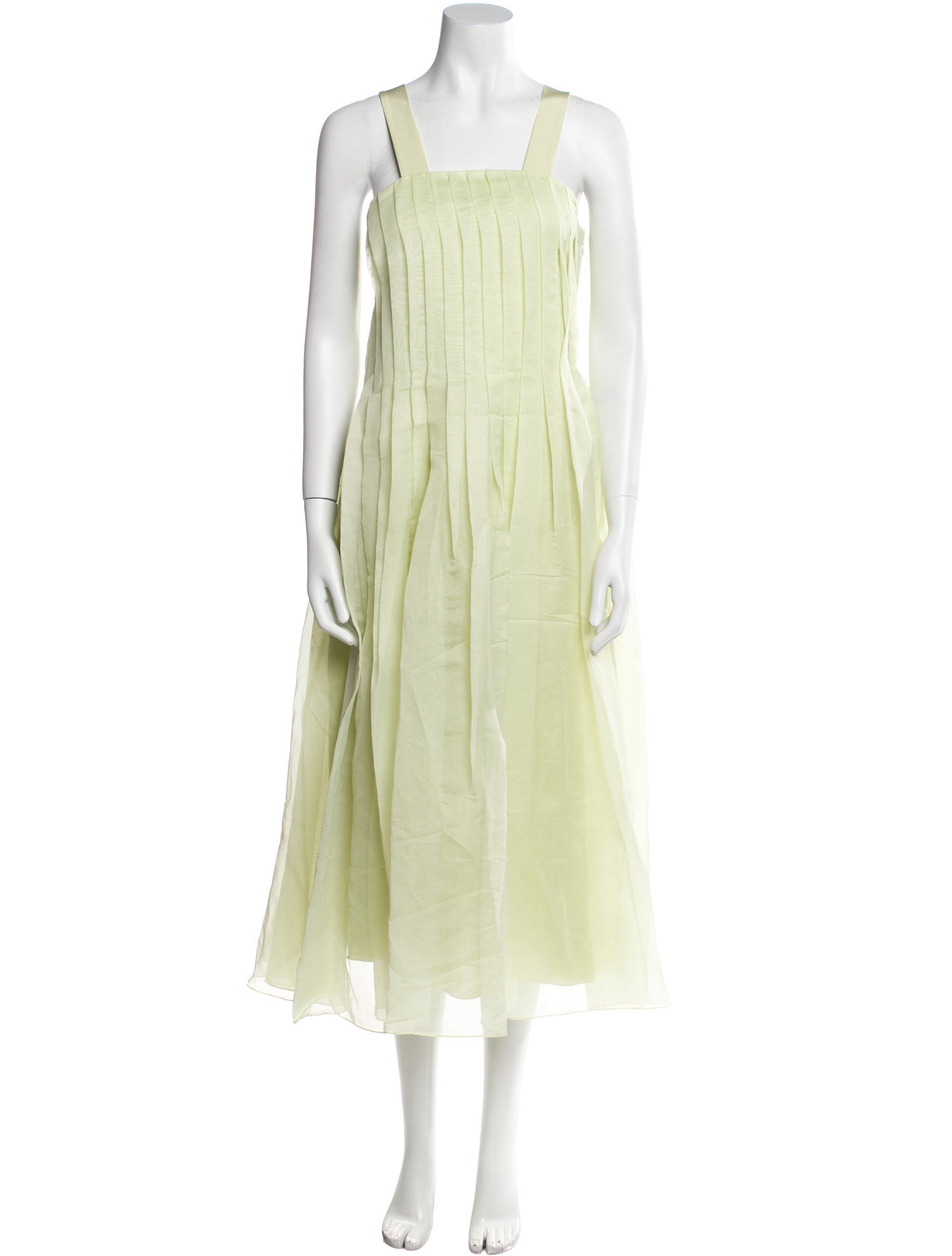 Tibi Square Neckline Long Dress