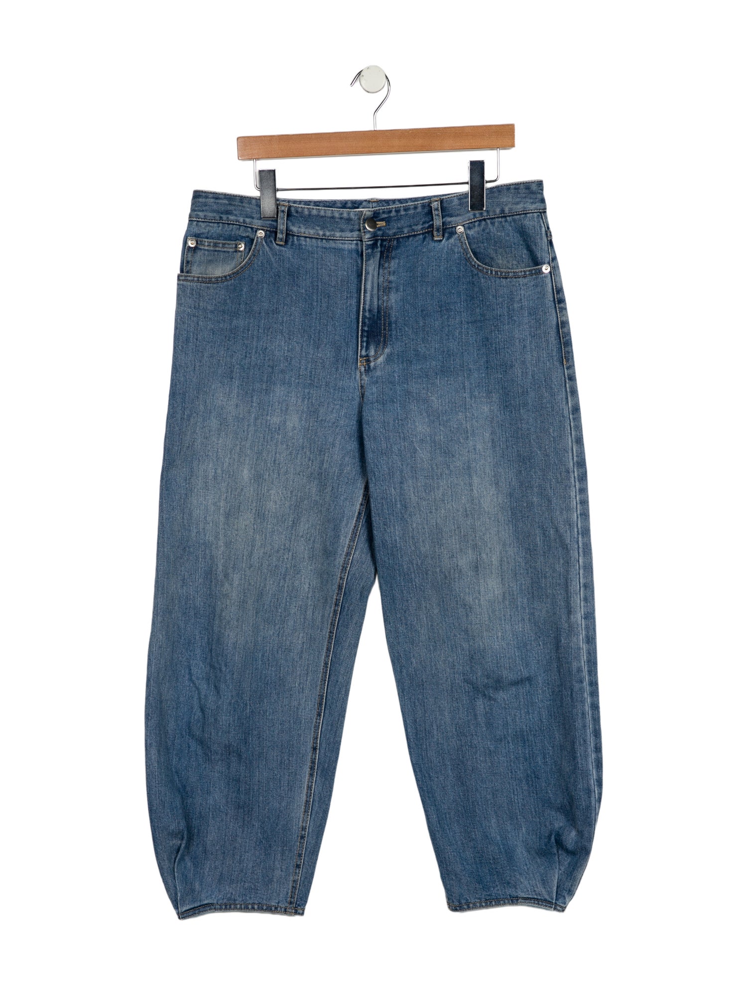 Tibi High-Rise Straight Leg Jeans