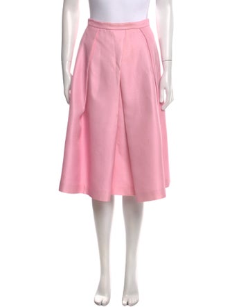 Tibi Pleated Accents Knee-Length Skirt