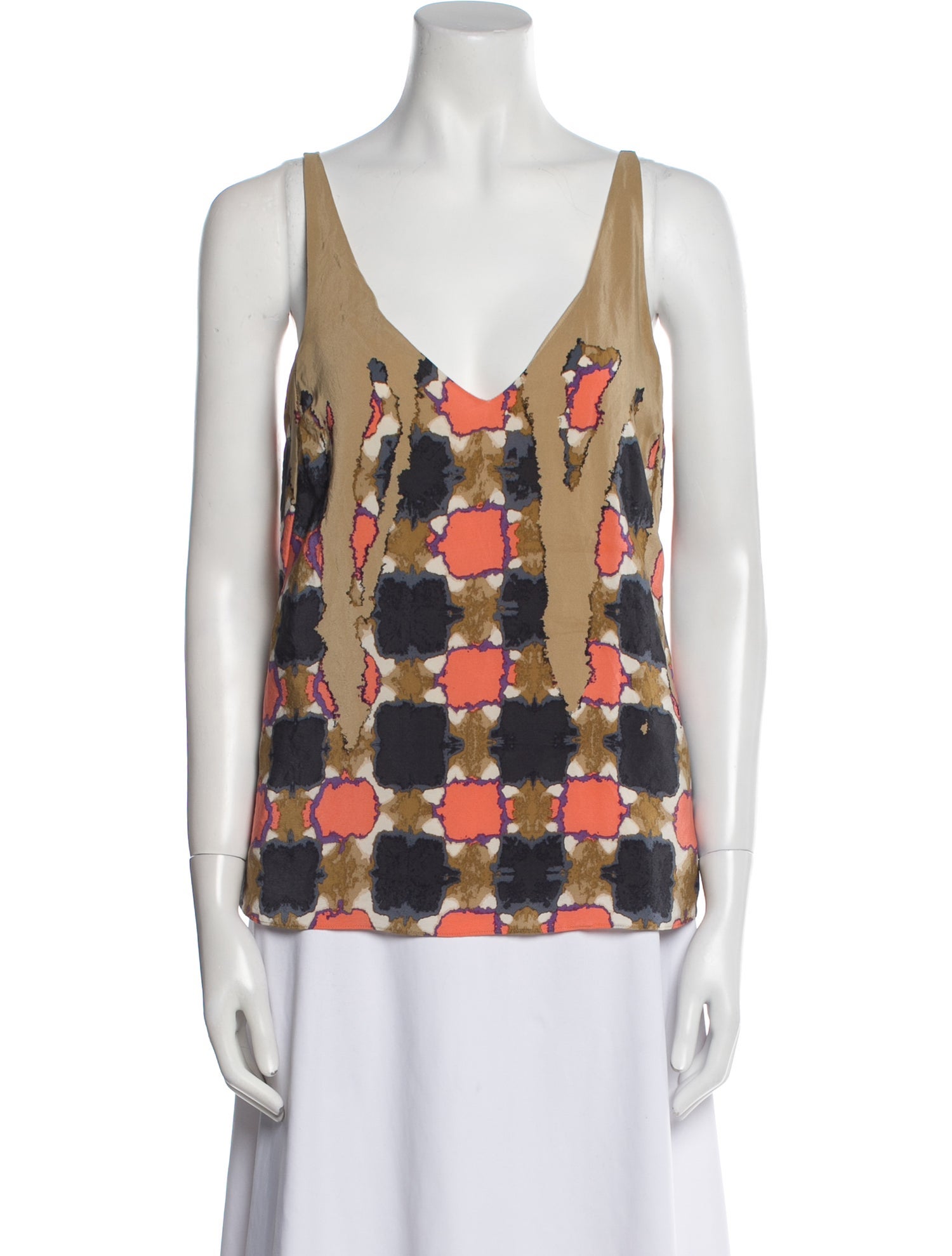 Tibi Silk Printed Top