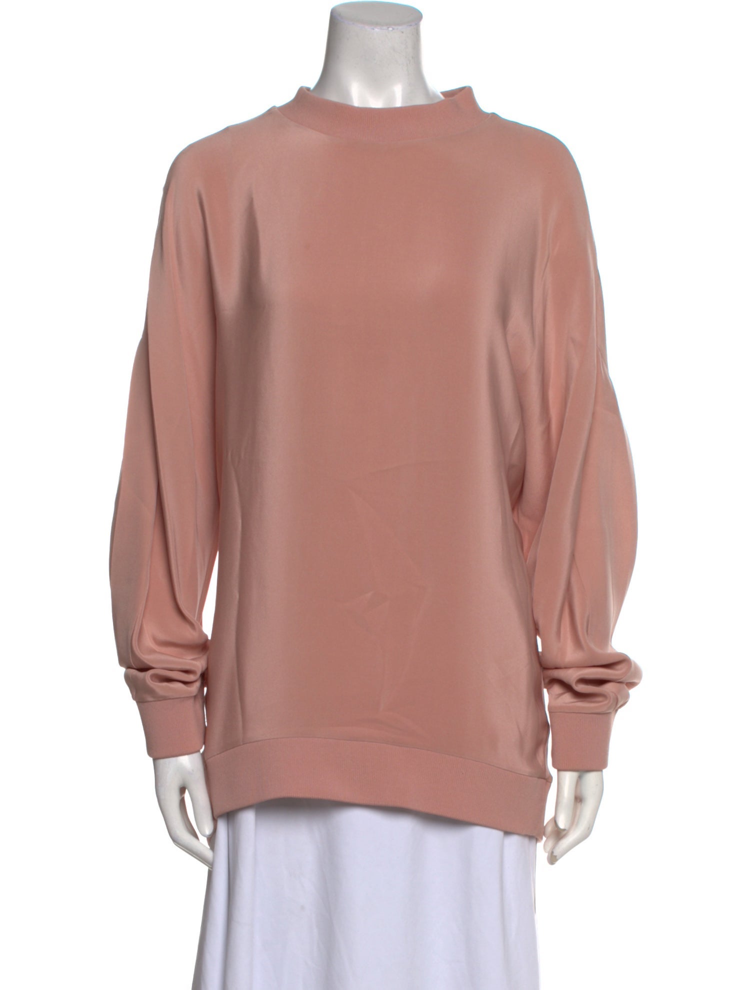 Tibi Silk Crew Neck Sweatshirt