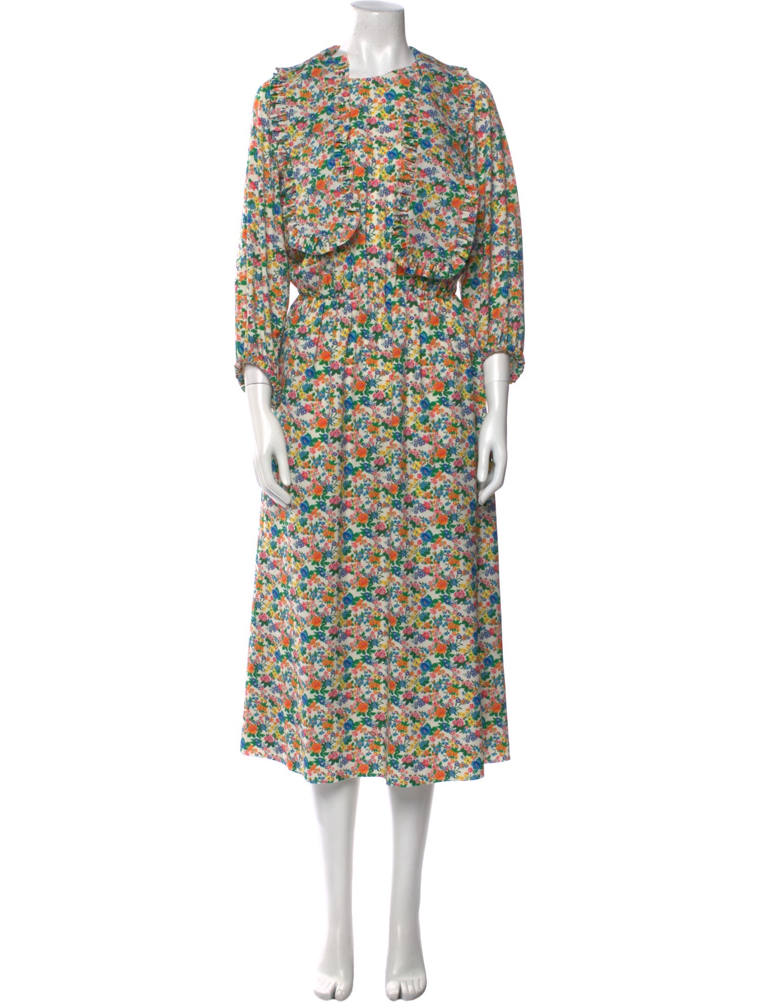 Tibi Floral Print Long Dress
