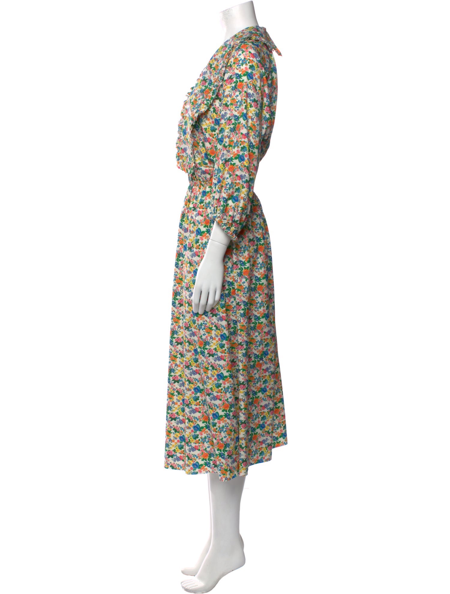 Tibi Floral Print Long Dress