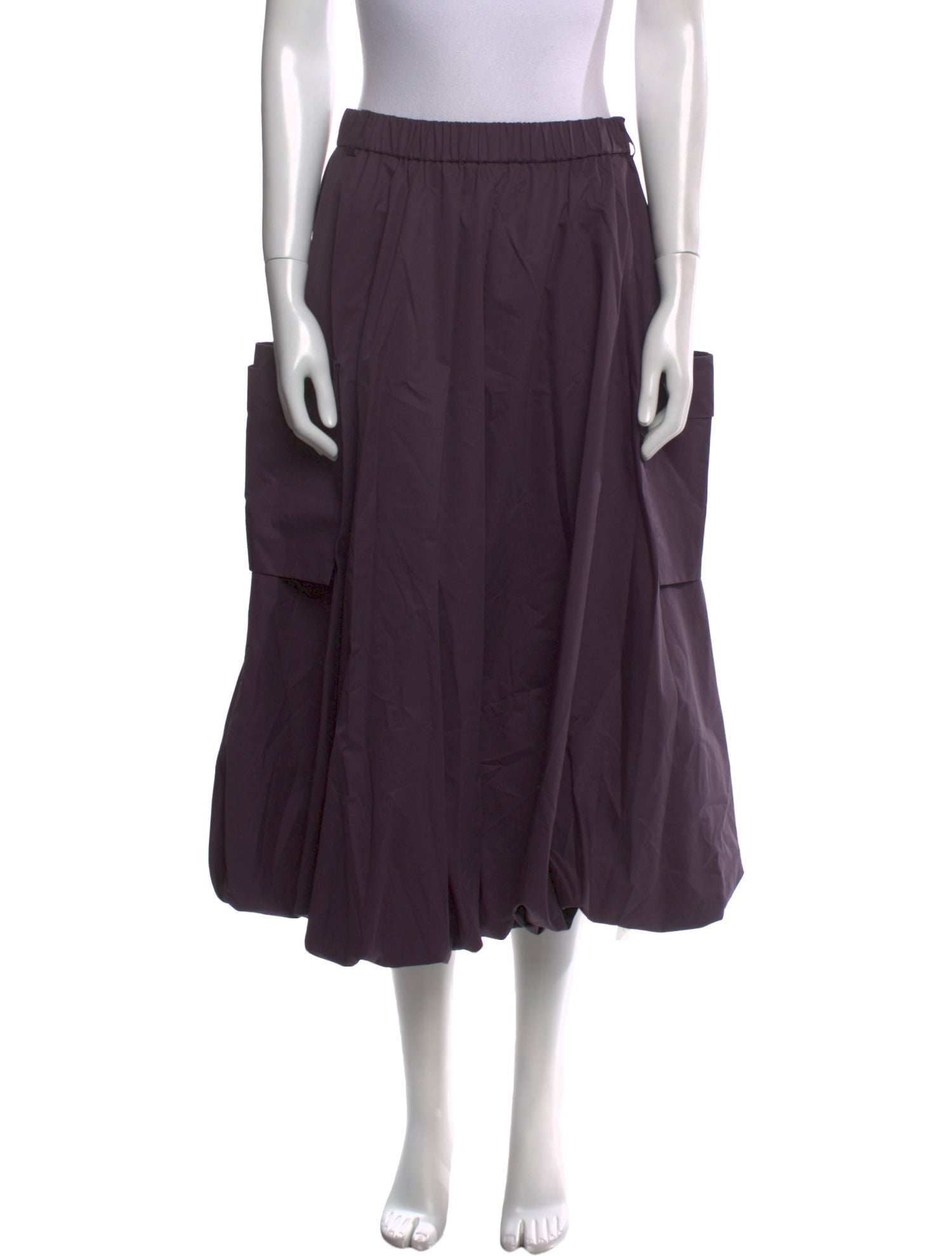 Tibi Pleated Accents Midi Length Skirt