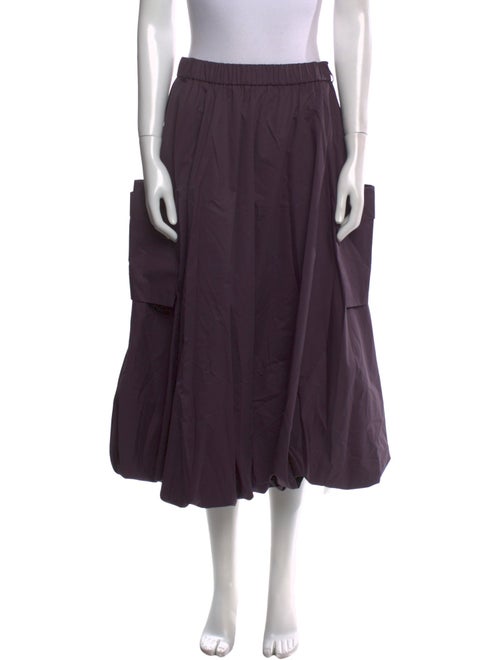 Tibi Pleated Accents Midi Length Skirt