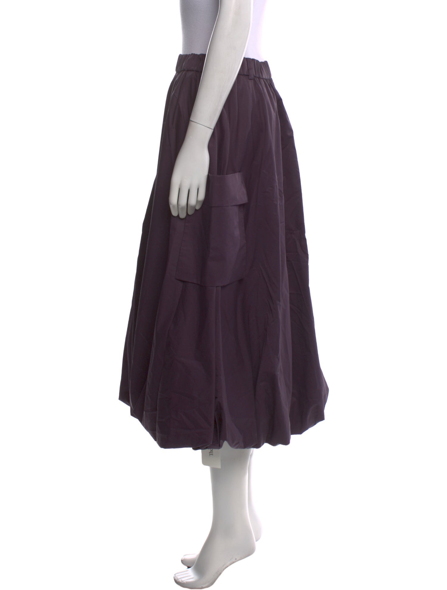 Tibi Pleated Accents Midi Length Skirt