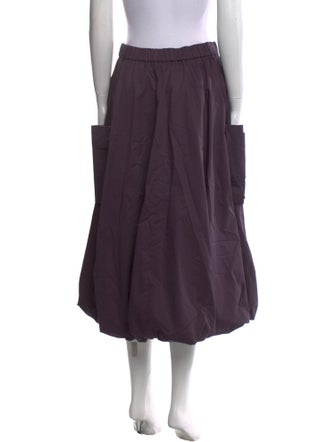 Tibi Pleated Accents Midi Length Skirt