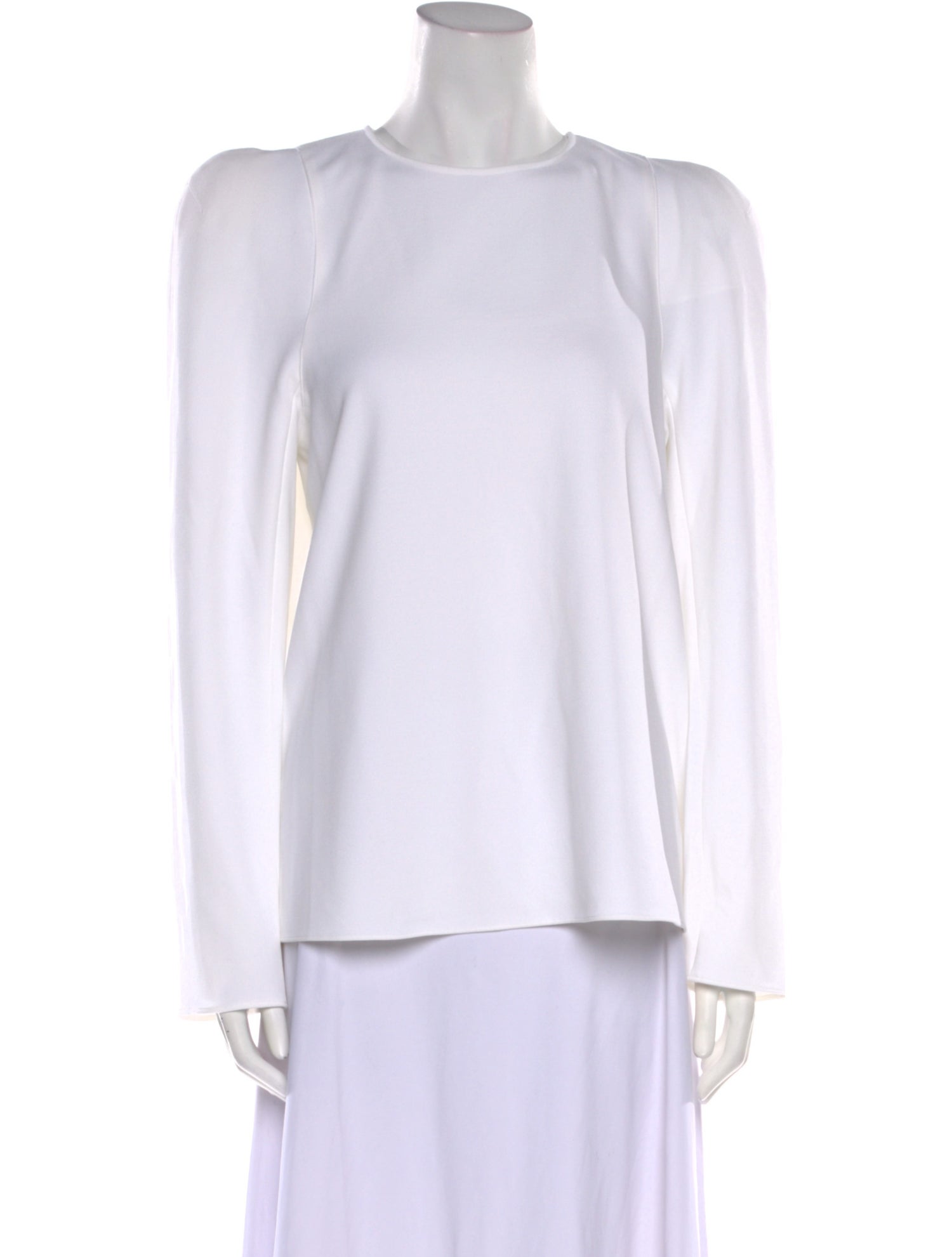 Tibi Crew Neck Long Sleeve Top