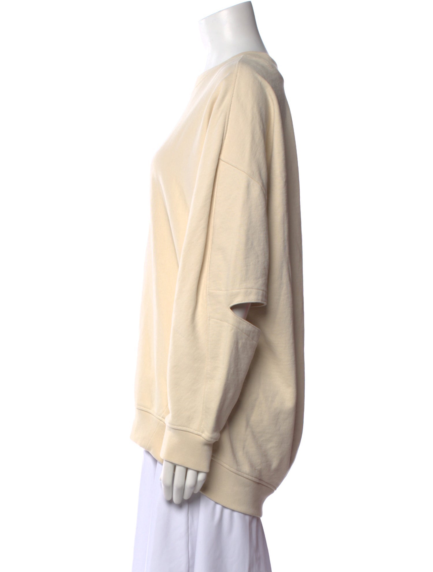 Tibi Bateau Neckline Long Sleeve Sweatshirt