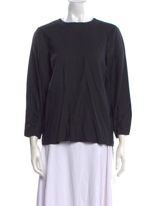Tibi Bateau Neckline Three-Quarter Sleeve Blouse