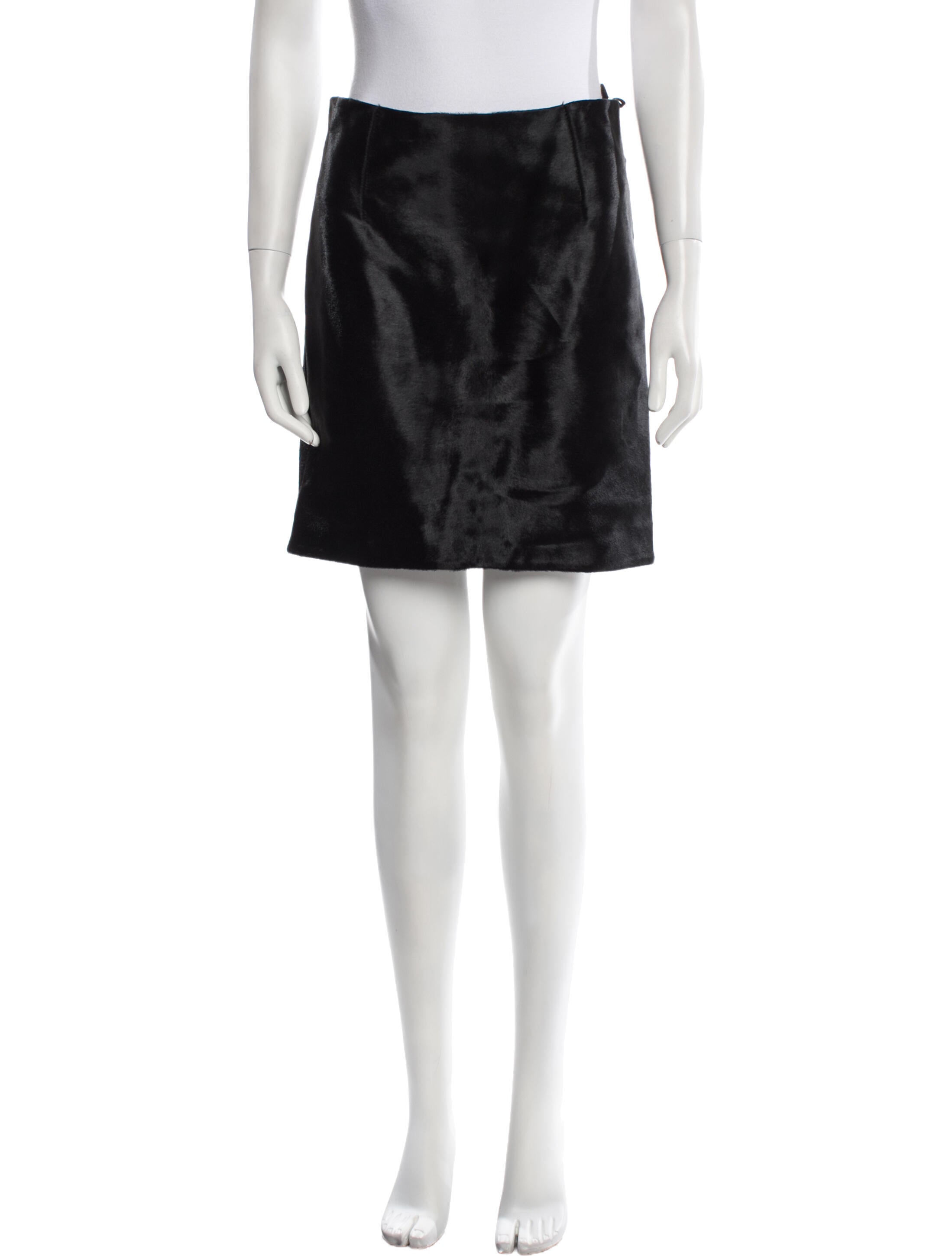 Tibi Calf Hair Mini Skirt