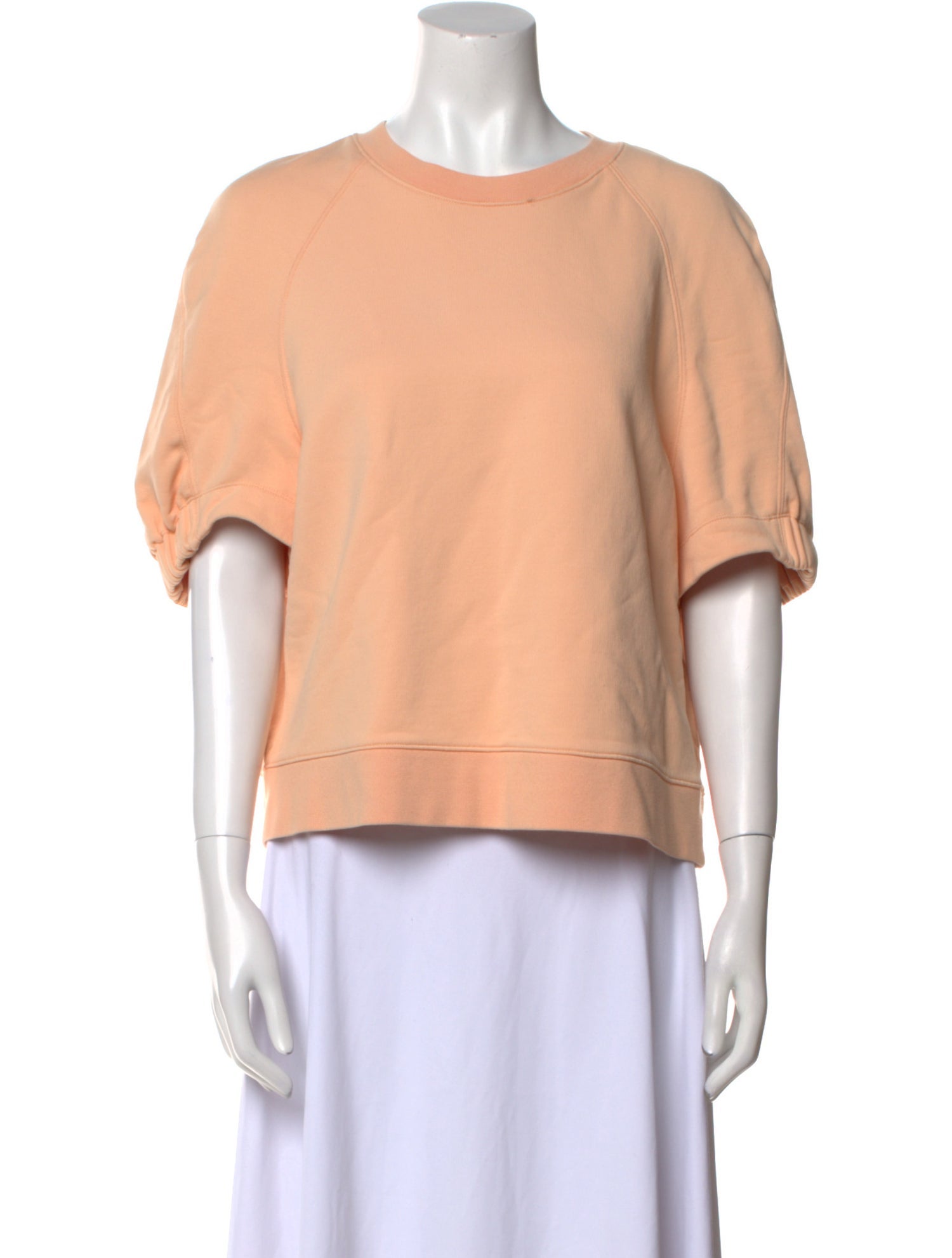 Tibi Crew Neck Short Sleeve Sweatshirt