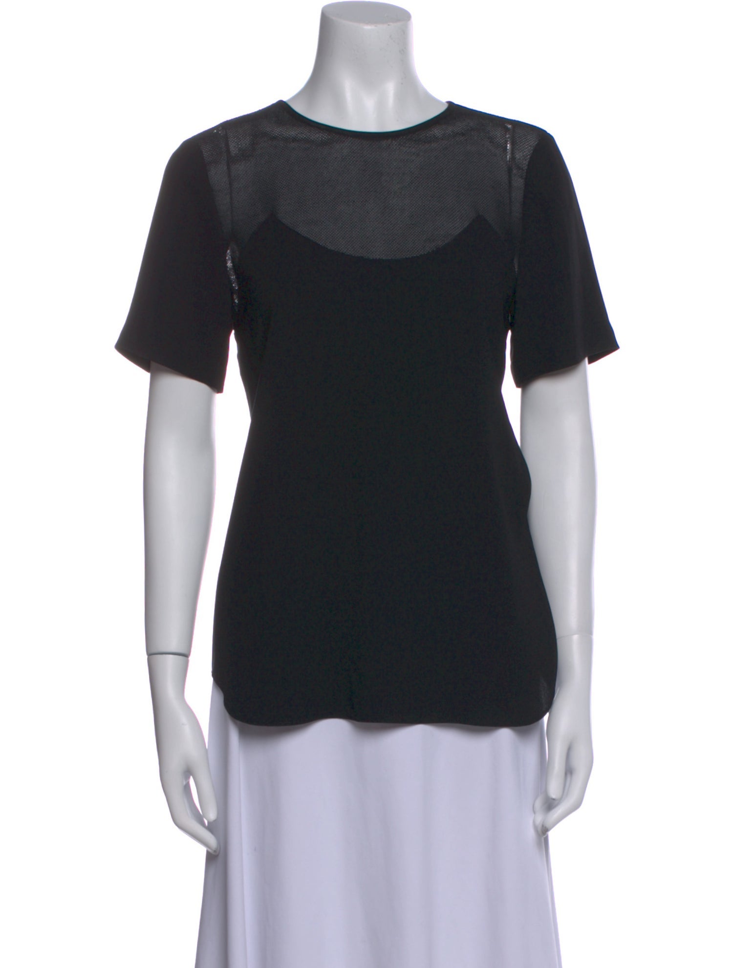 Tibi Crew Neck Short Sleeve T-Shirt