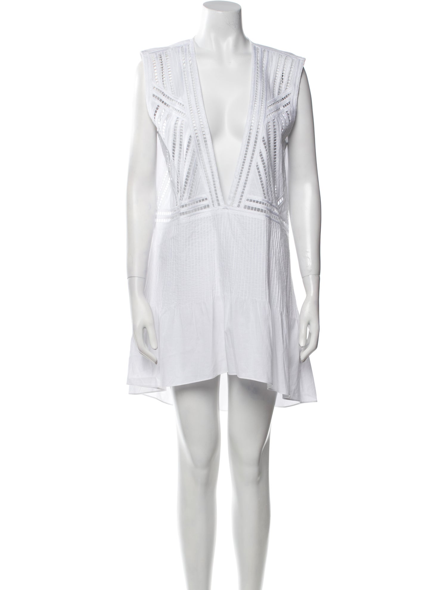 Tibi V-Neck Mini Dress