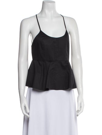 Tibi Scoop Neck Sleeveless Top