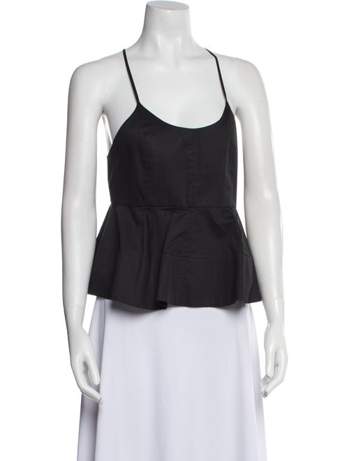 Tibi Scoop Neck Sleeveless Top