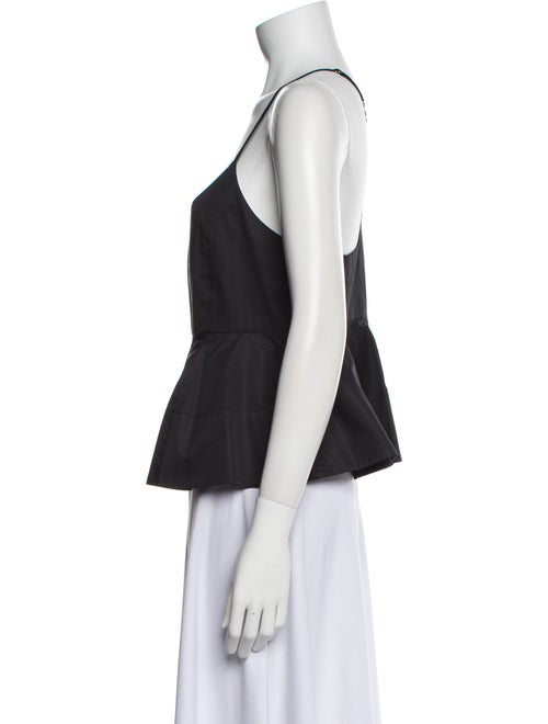 Tibi Scoop Neck Sleeveless Top