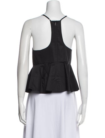 Tibi Scoop Neck Sleeveless Top