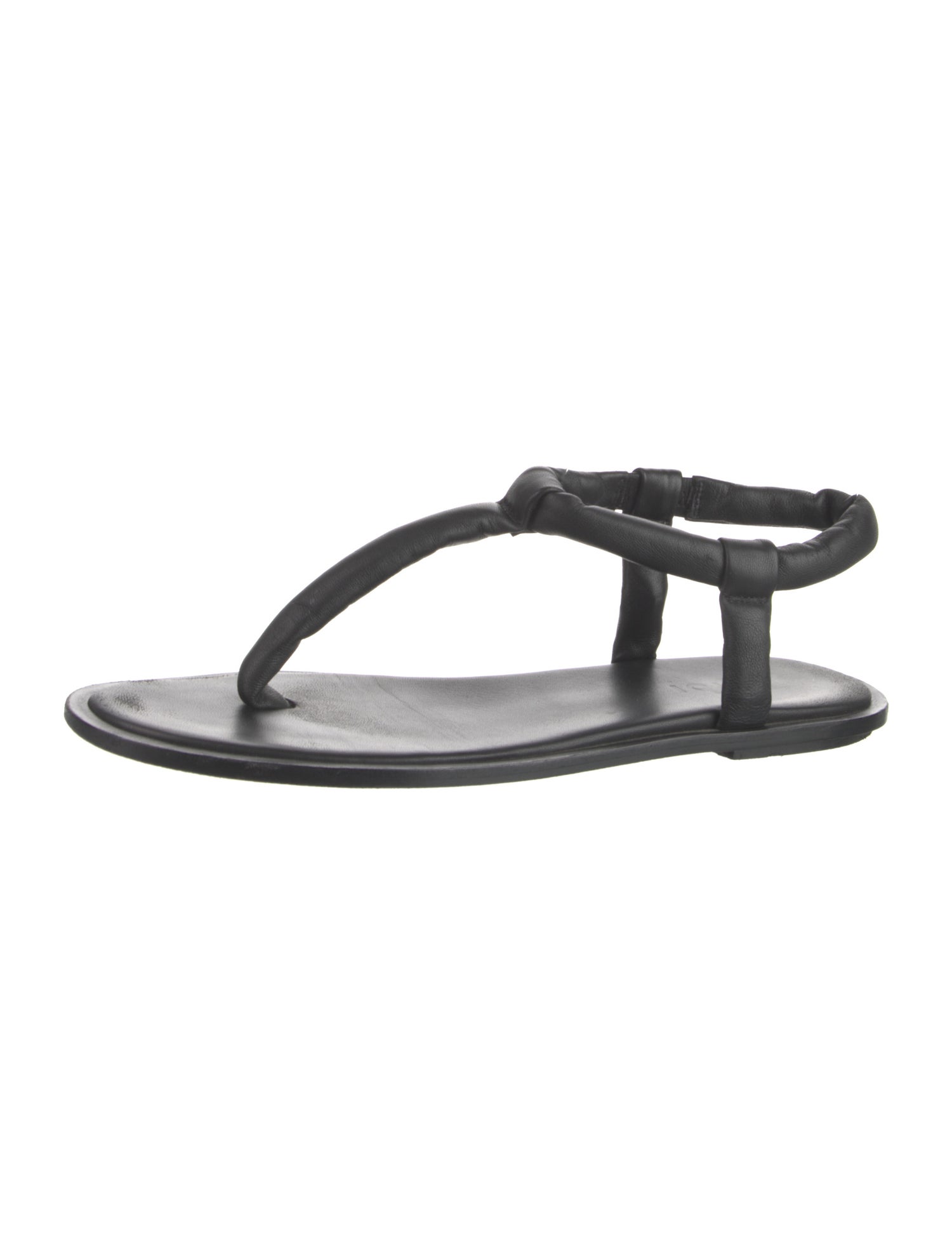Tibi Leather T-Strap Sandals