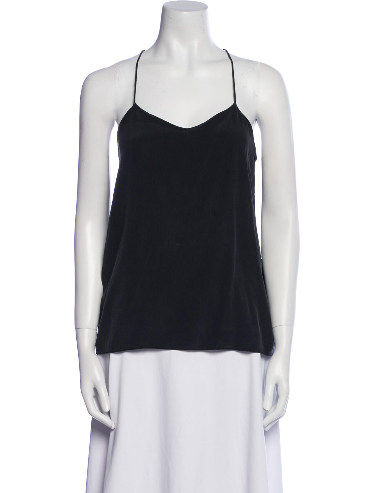 Tibi Silk V-Neck Top