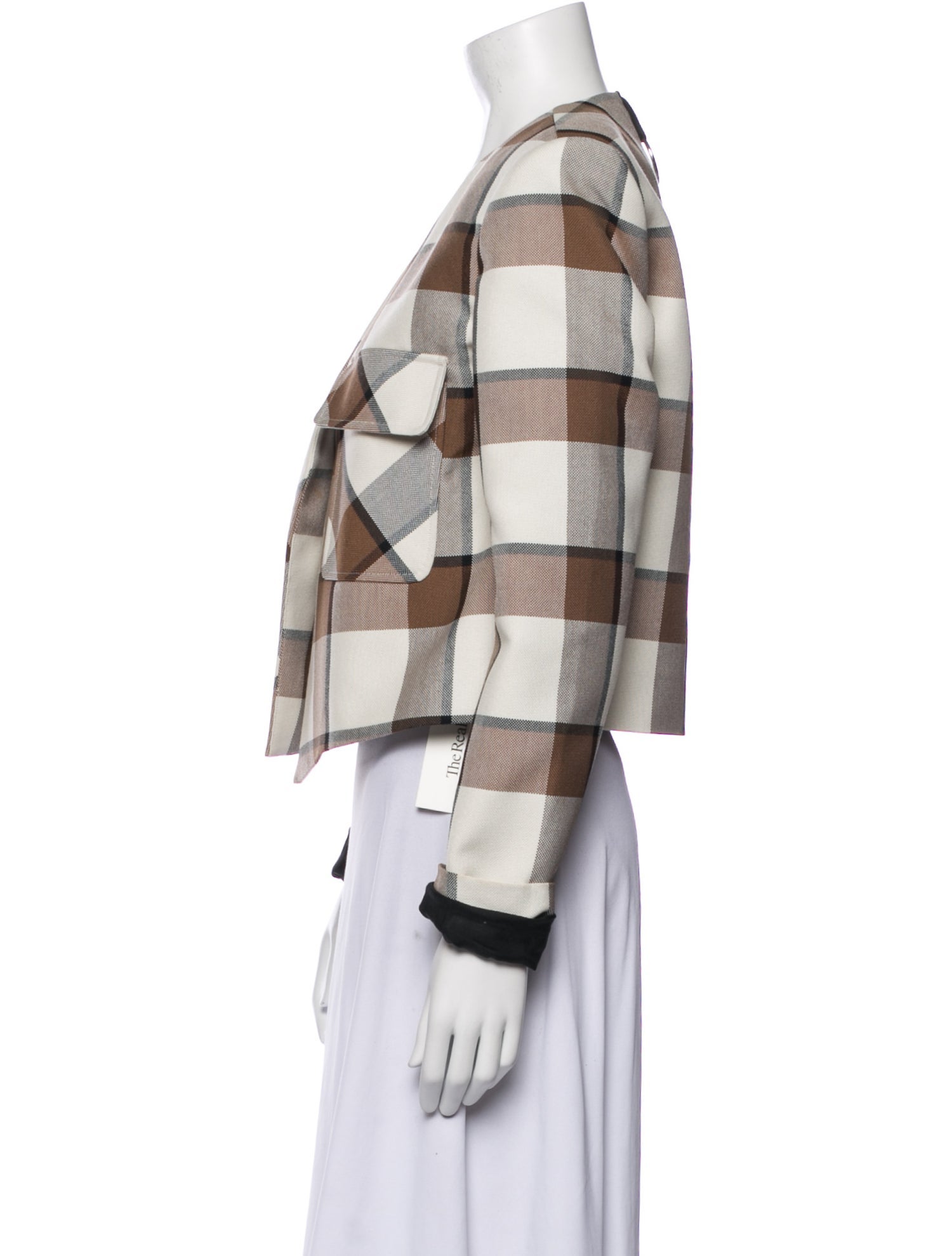 Tibi Plaid Print Blazer