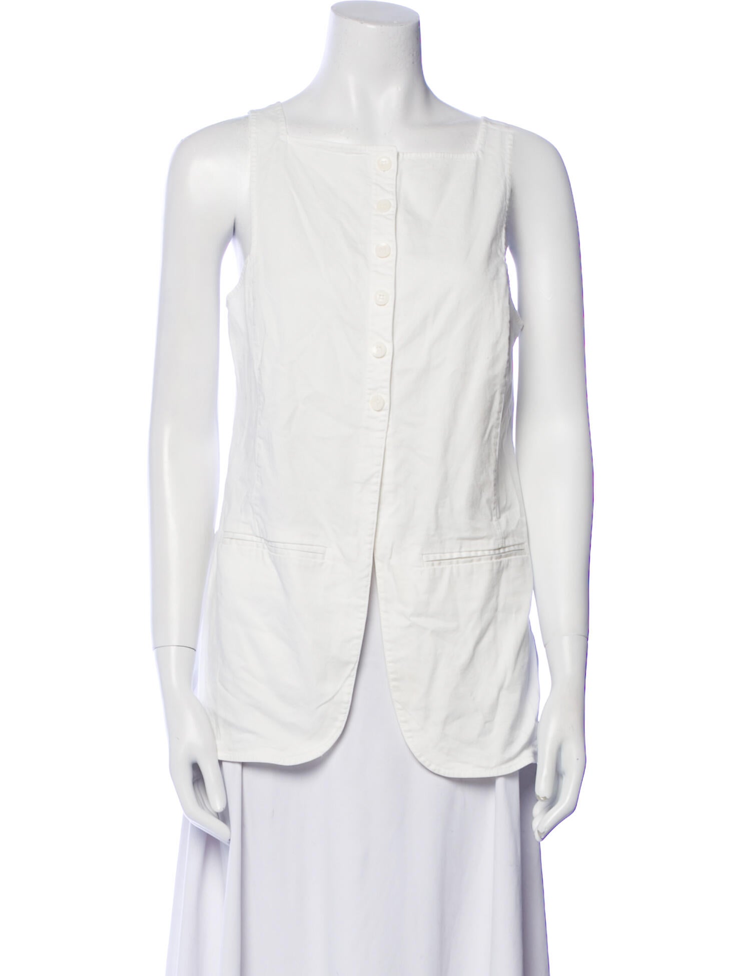 Tibi Square Neckline Sleeveless Tunic