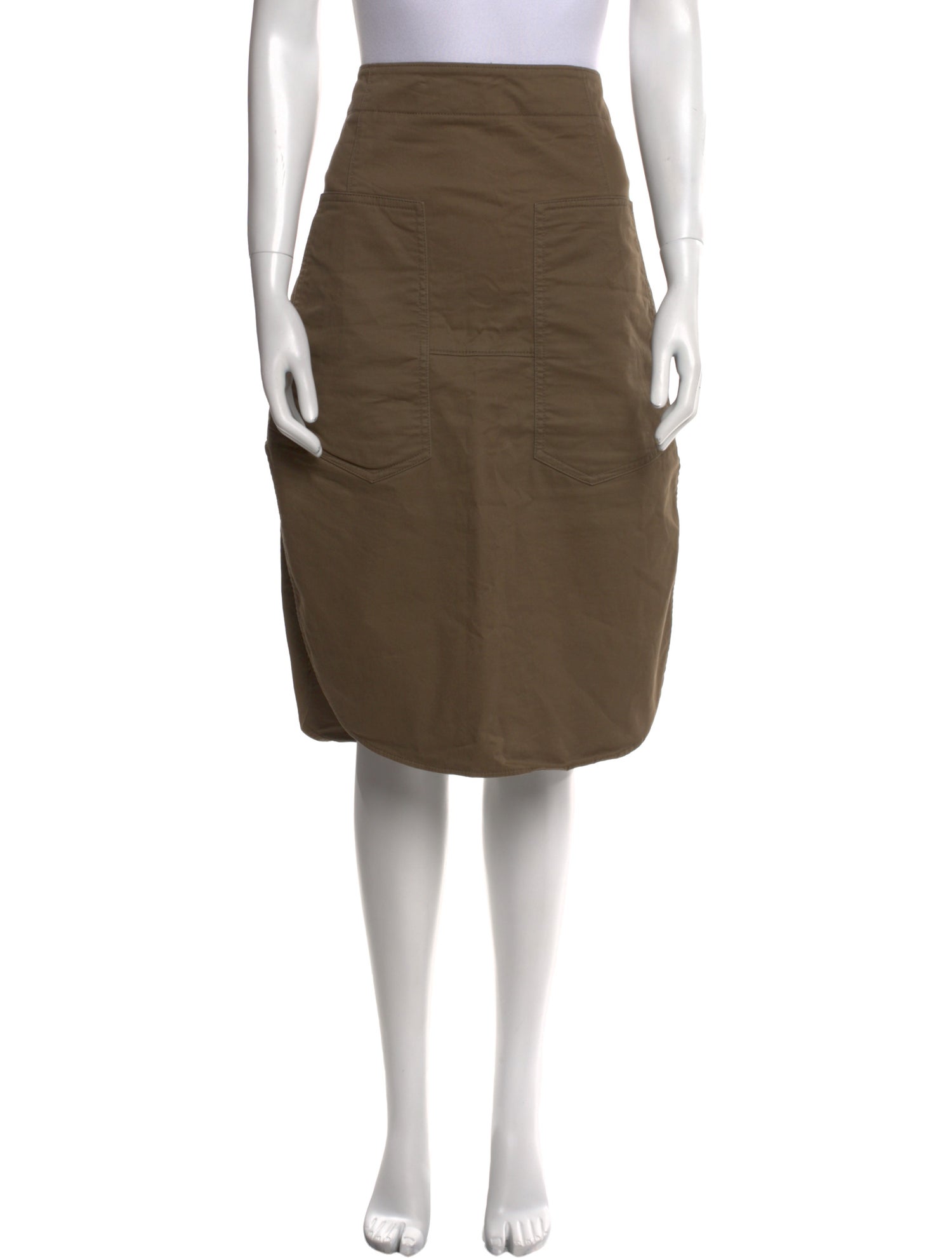 Tibi Cutout Accent Knee-Length Skirt