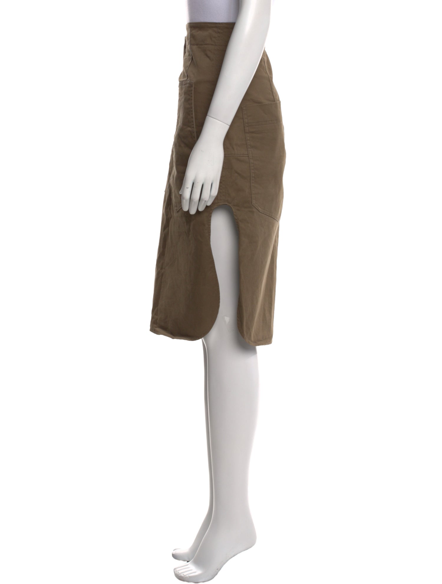 Tibi Cutout Accent Knee-Length Skirt