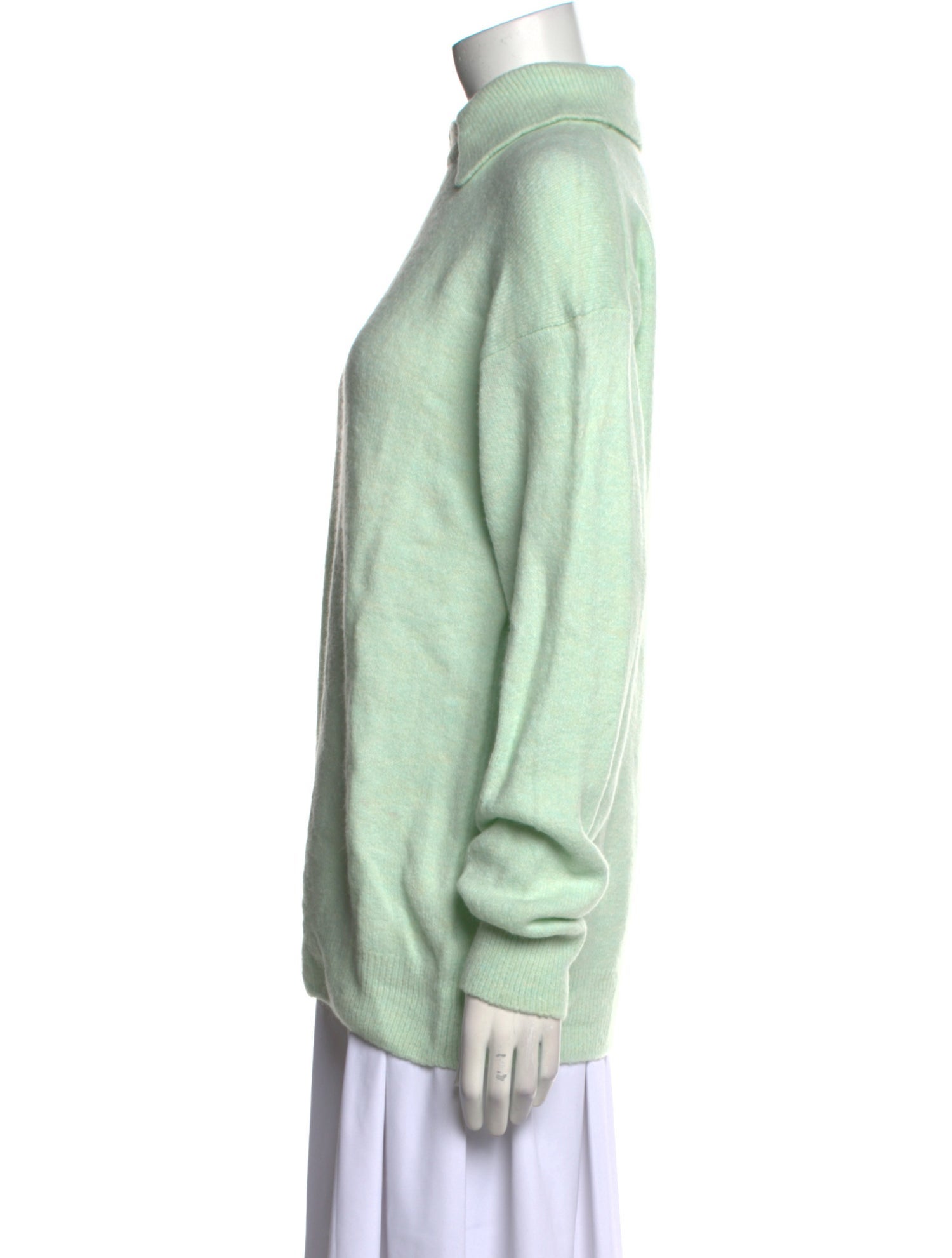 Tibi Alpaca Mock Neck Sweater