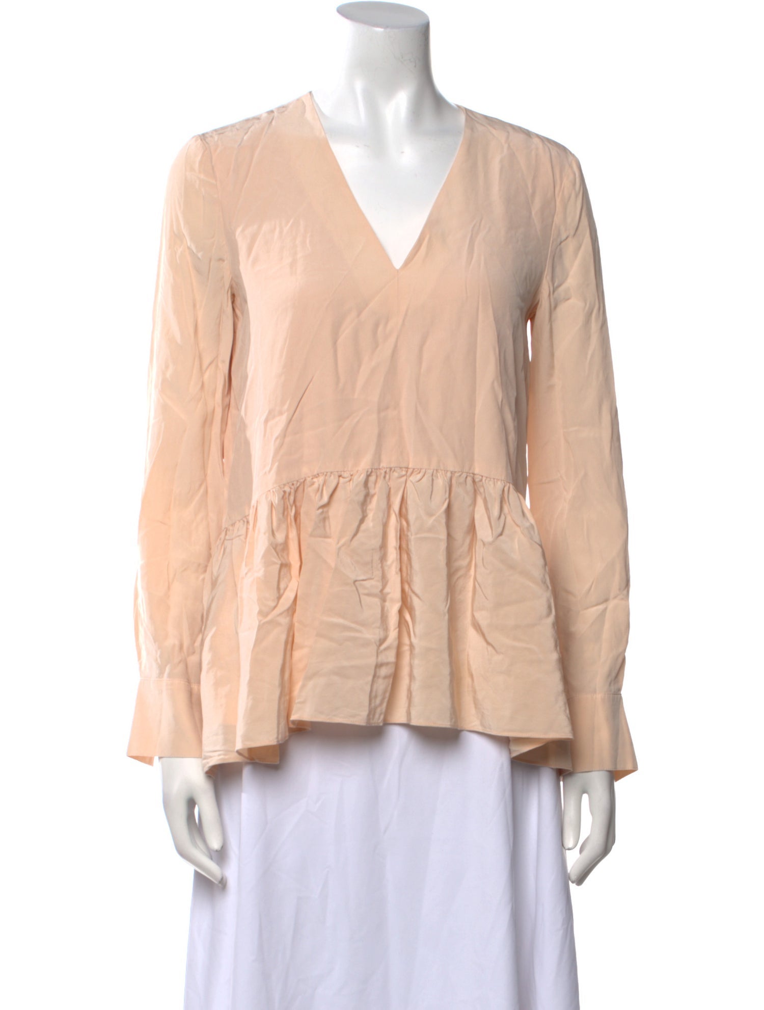 Tibi Silk V-Neck Blouse