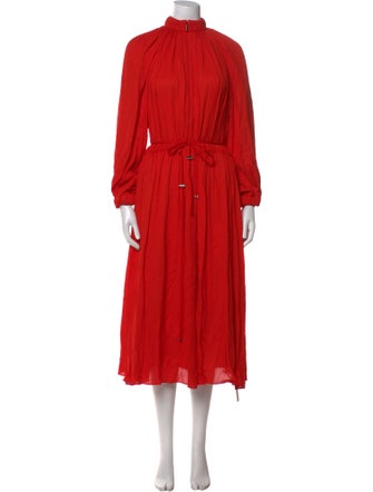 Tibi Mock Neck Long Dress