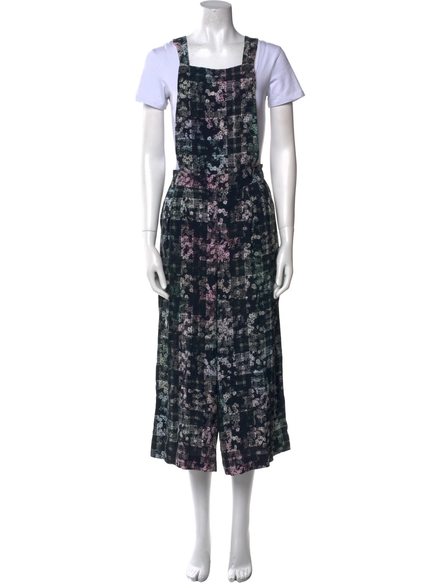 Tibi Printed Square Neckline Jumpsuit