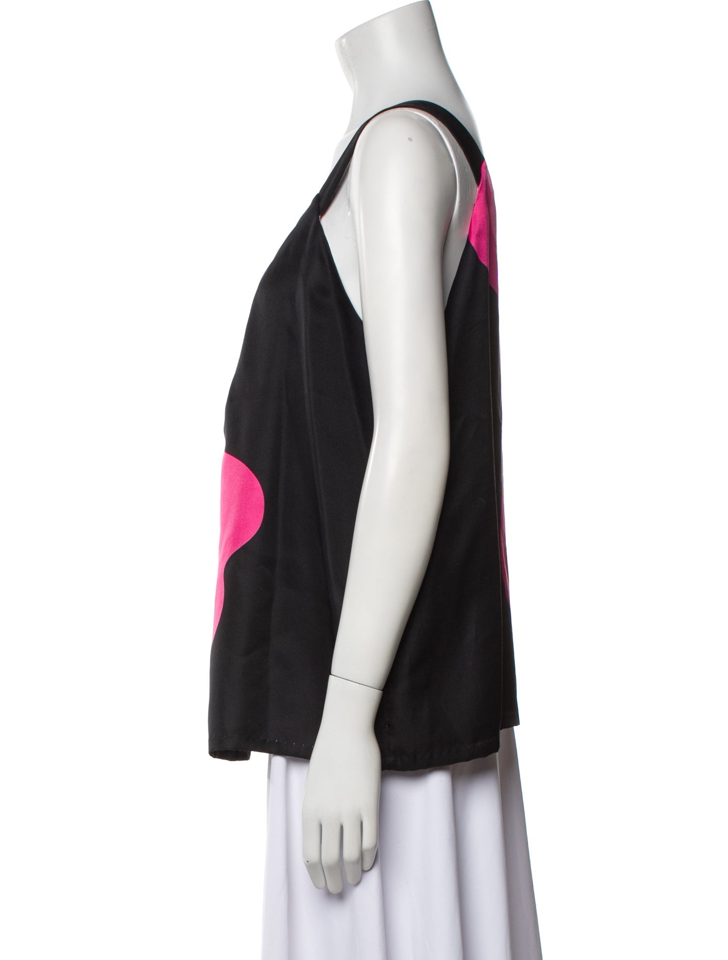 Tibi Silk Floral Print Top