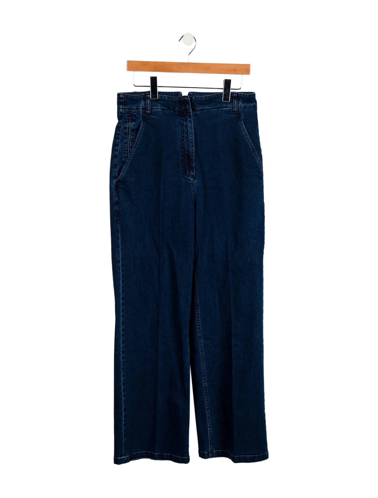 Tibi High-Rise Straight Leg Jeans