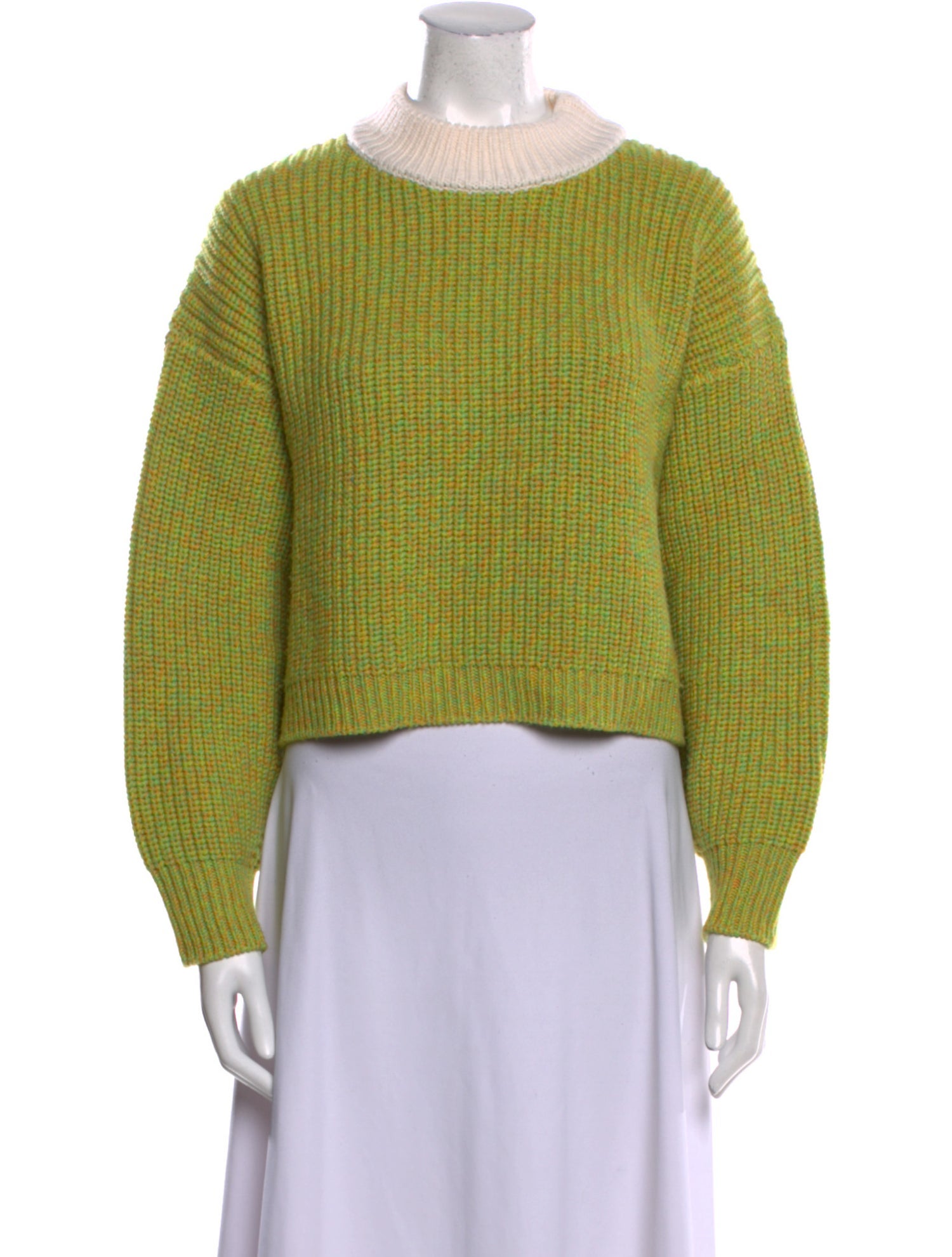 Tibi Merino Wool Mock Neck Sweater