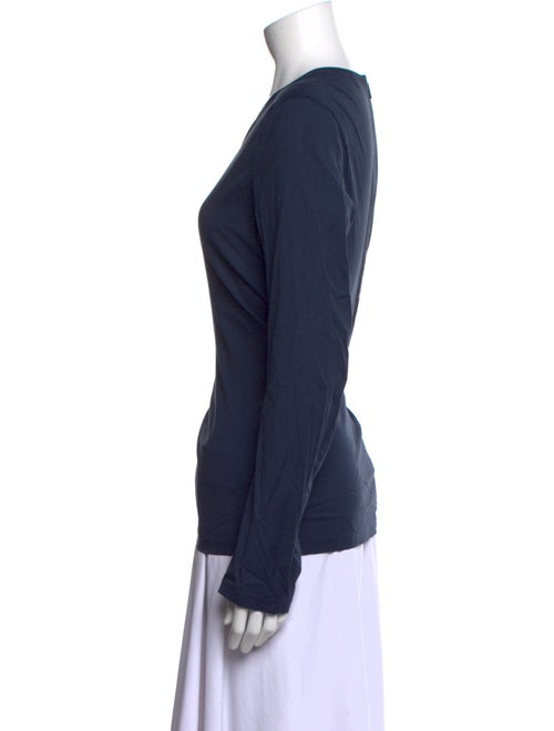 Tibi Square Neckline Long Sleeve Top