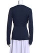 Tibi Square Neckline Long Sleeve Top